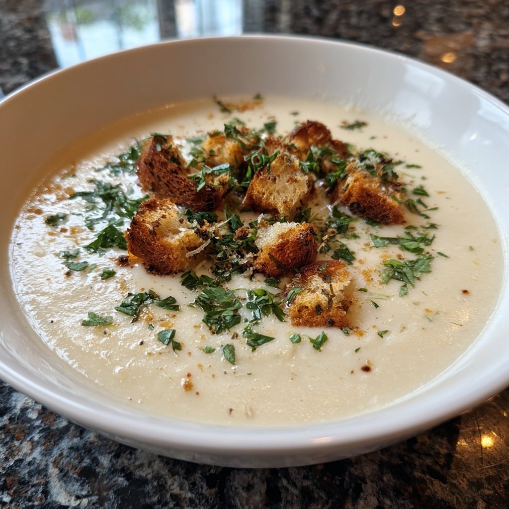 Creamy Cauliflower Garlic Soup