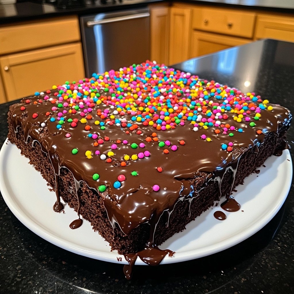 Super Bowl Dessert Chocolate Sheet Cake