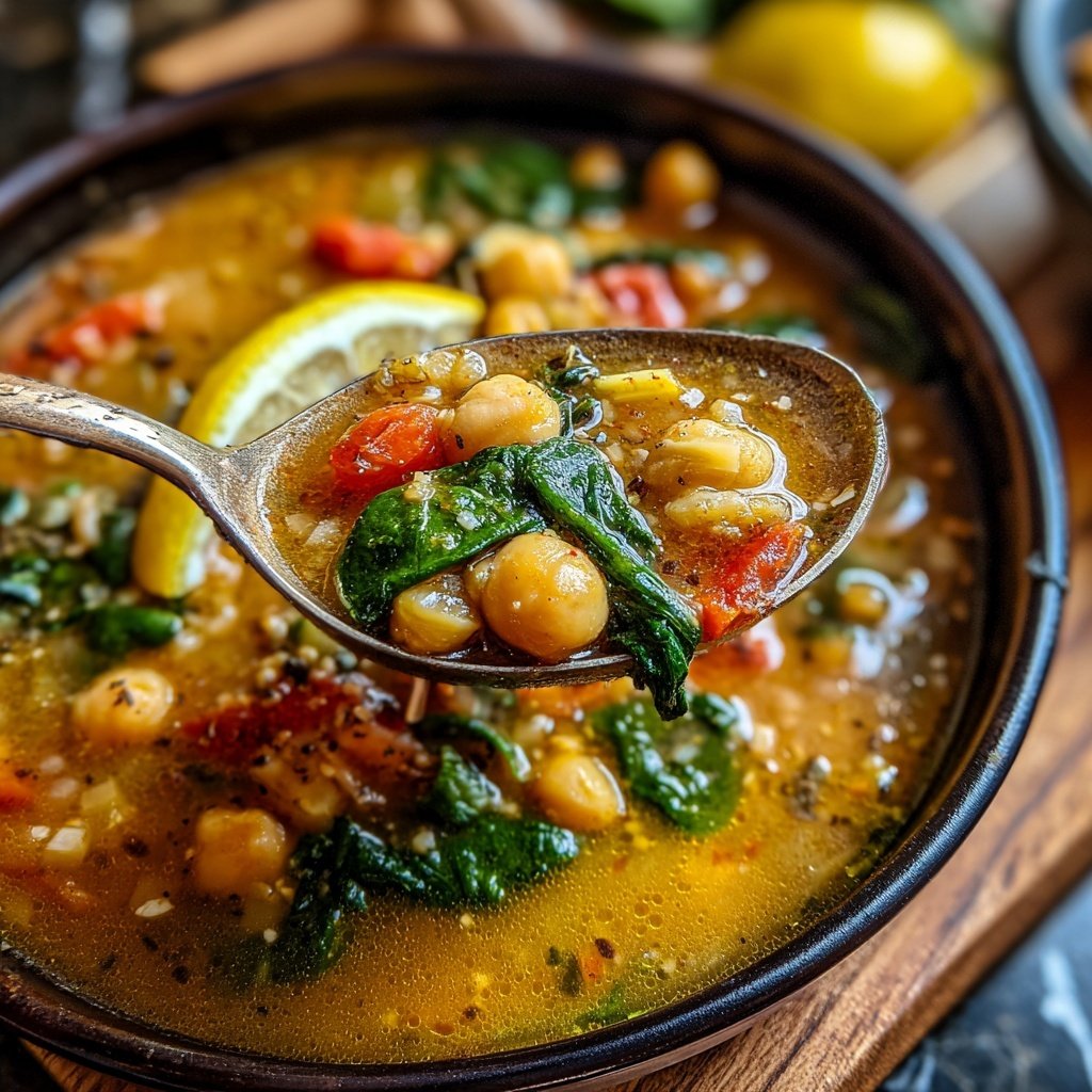 Healthy Crockpot Lemon Chickpea Stew