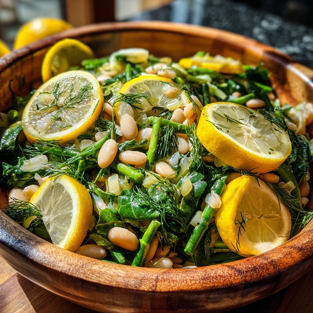 Healthy Lunch Lemon Dill White Bean Salad