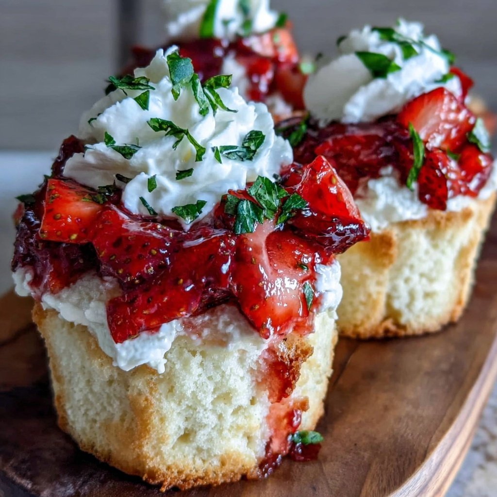 Strawberry Angel Food Shortcake Cups