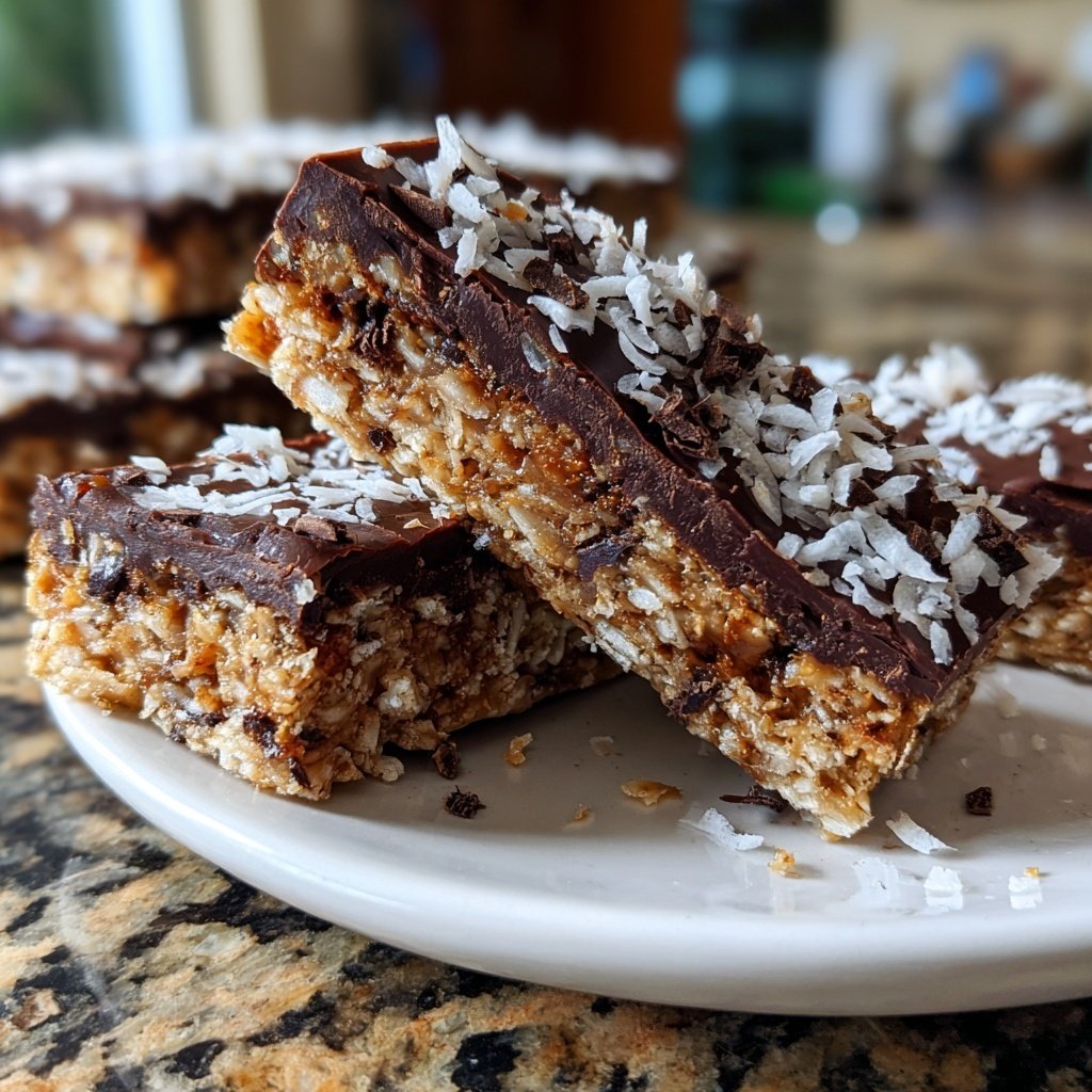Chocolate Coconut Snack Bars