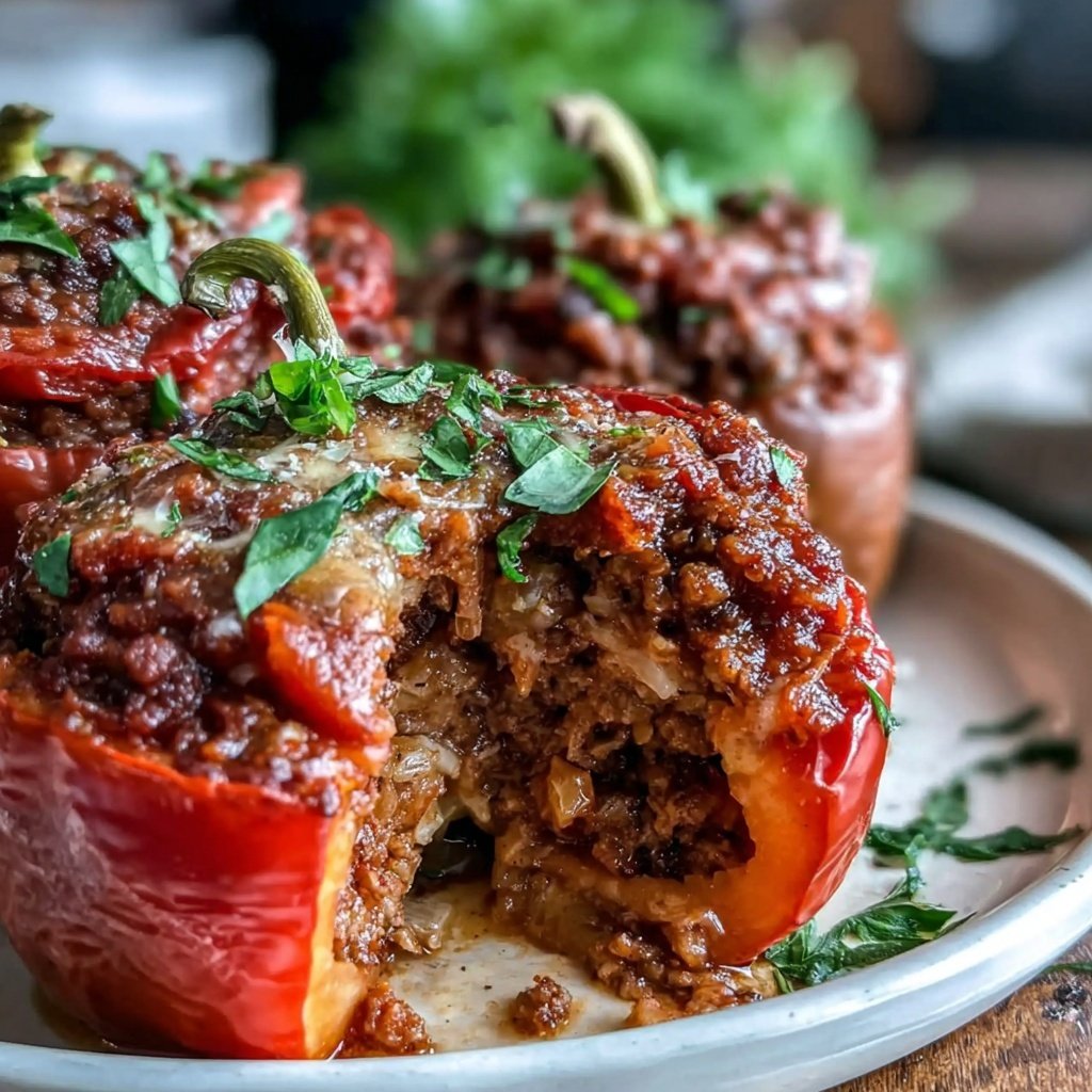 Ground Beef Stuffed Bell Peppers