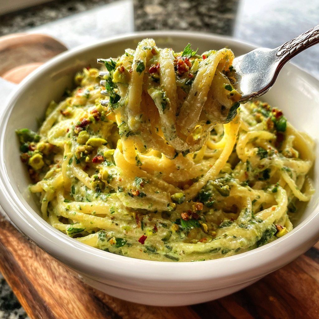 Pasta with Pistachio Cream