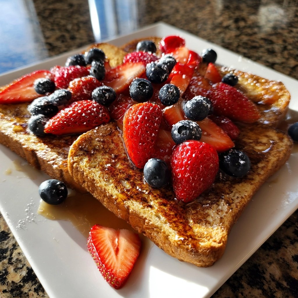 Valentines Breakfast Cinnamon Berry Toast