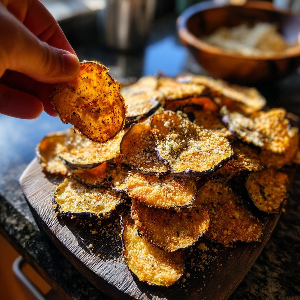 Crispy Eggplant Veggie Chips