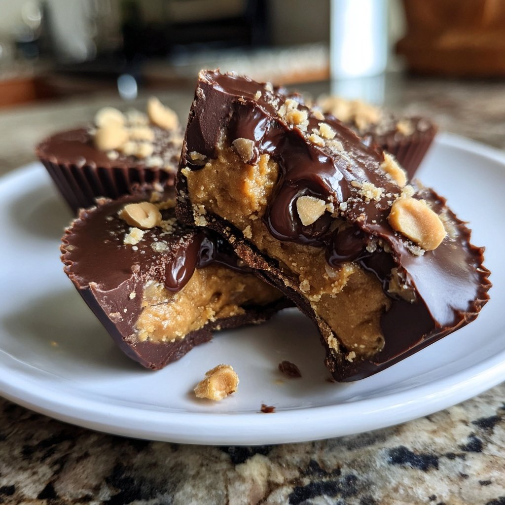 Homemade Reese’s Cups with Cashew Butter