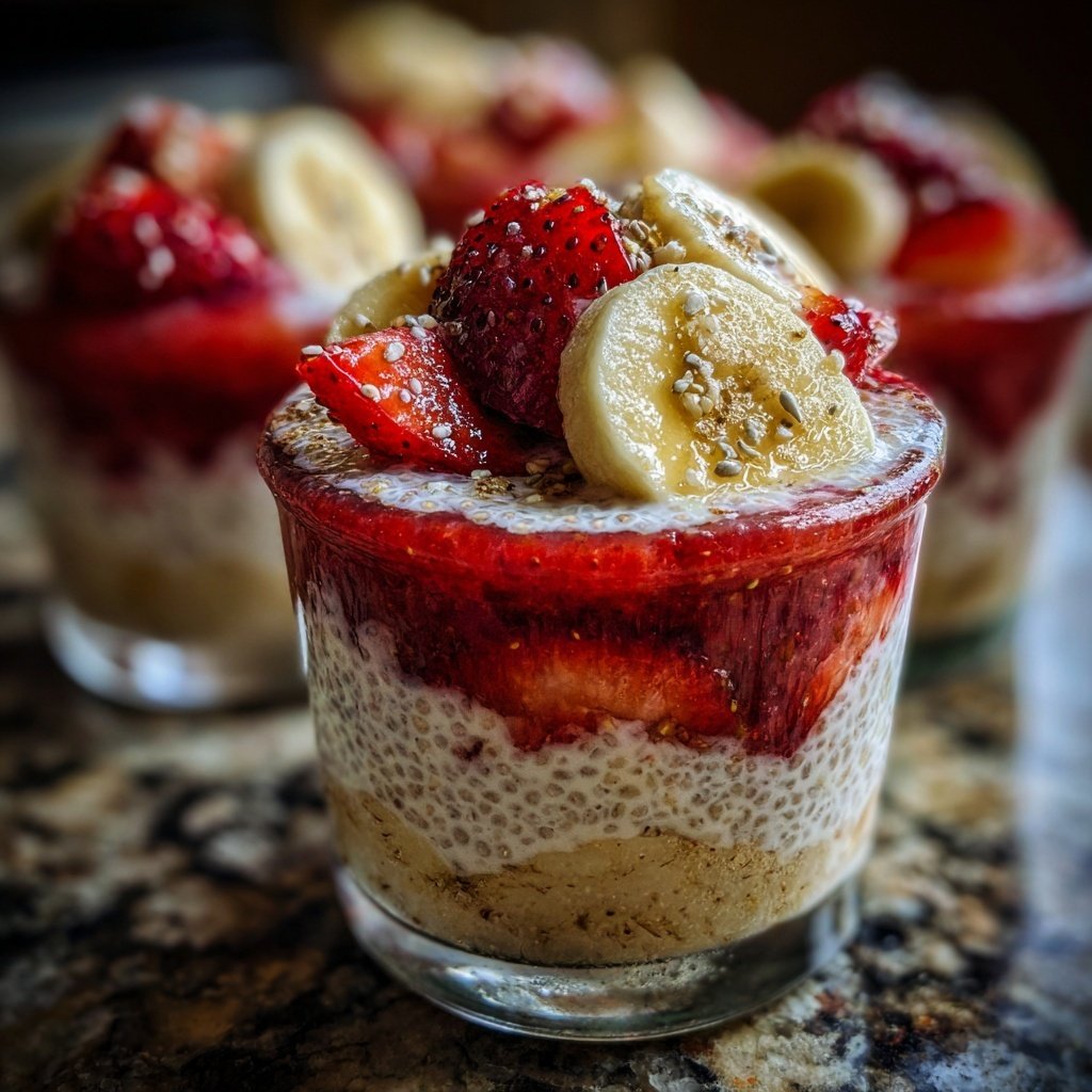 Strawberry Banana Chia Cups