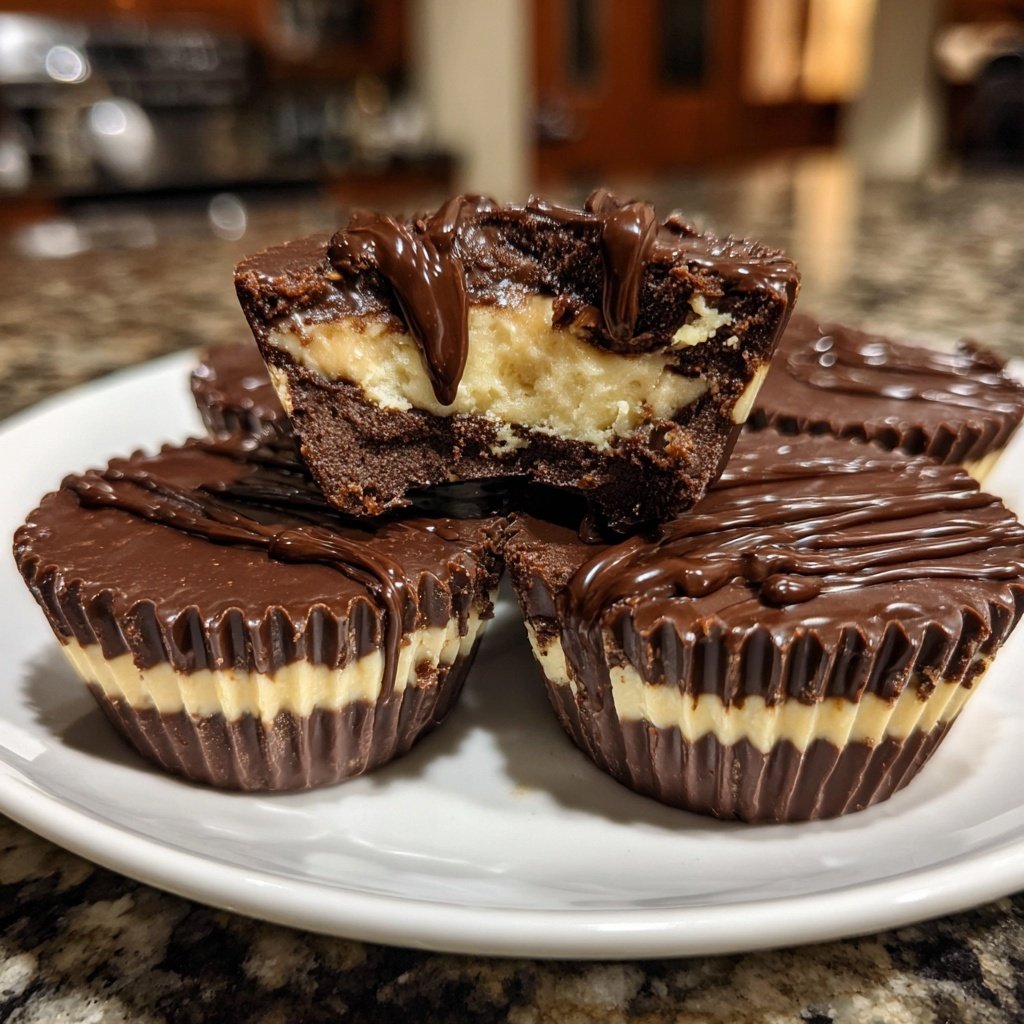 Homemade Reese’s Cups with Vanilla Filling